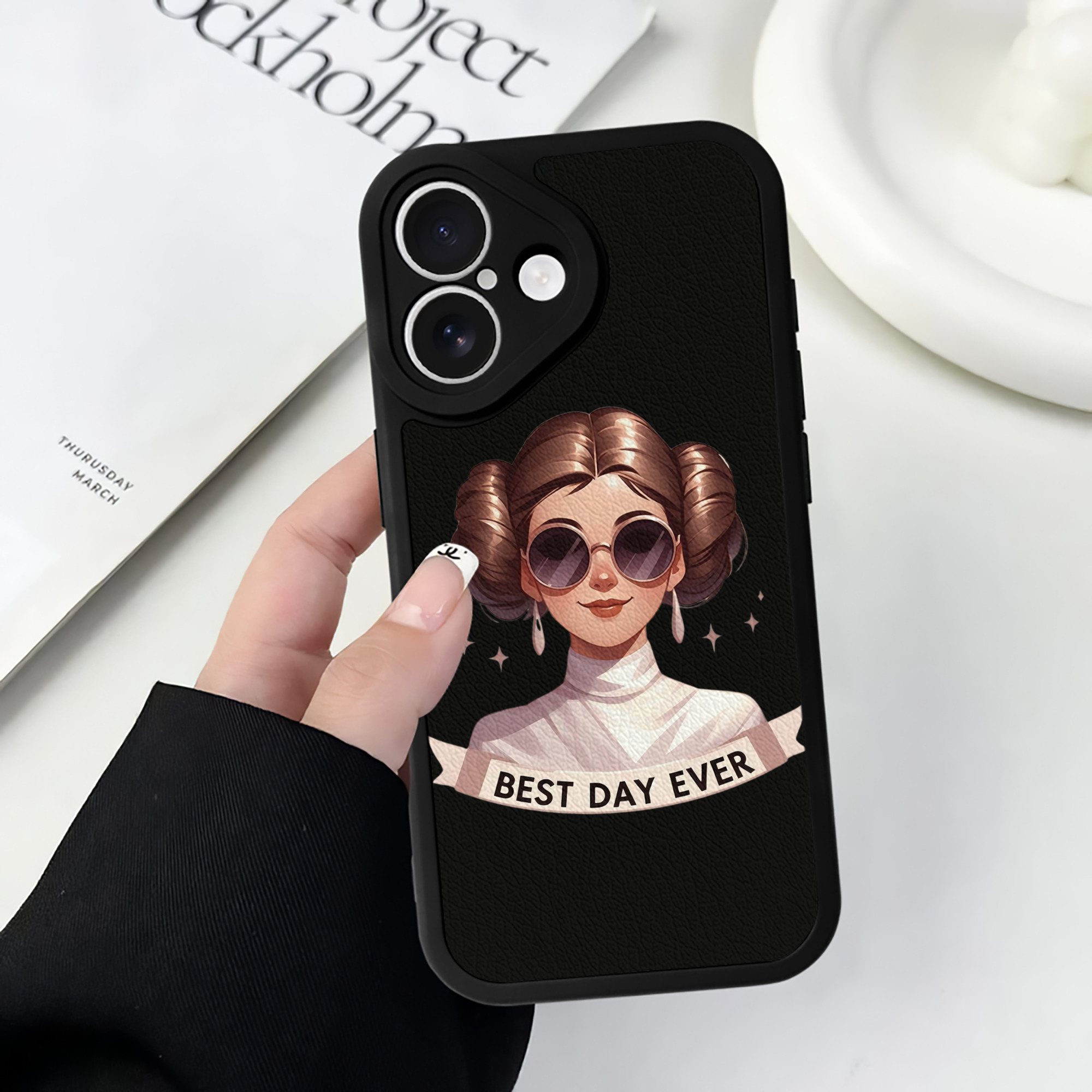 （画像用） スター・ウォーズ Star Wars 【iPhone 16シリーズ対応】シリコンスマホケース（レザー調） 材質：シリコン